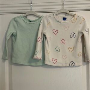 Toddler Long Sleeve Heart Print Tops - Multicolor by Old Navy